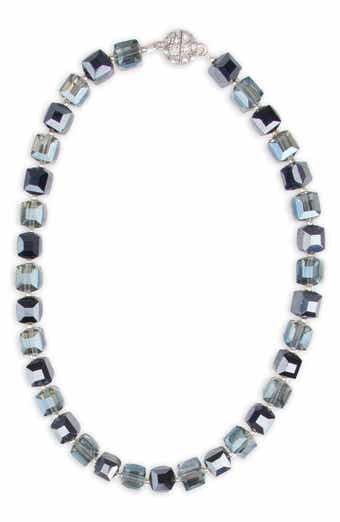 Glass Cube Beaded Necklace