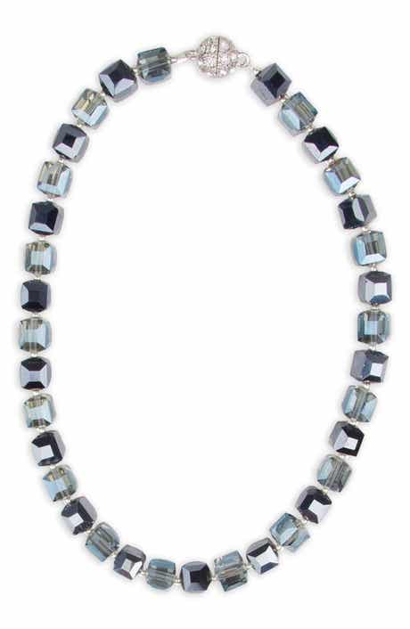 Glass Cube Beaded Necklace