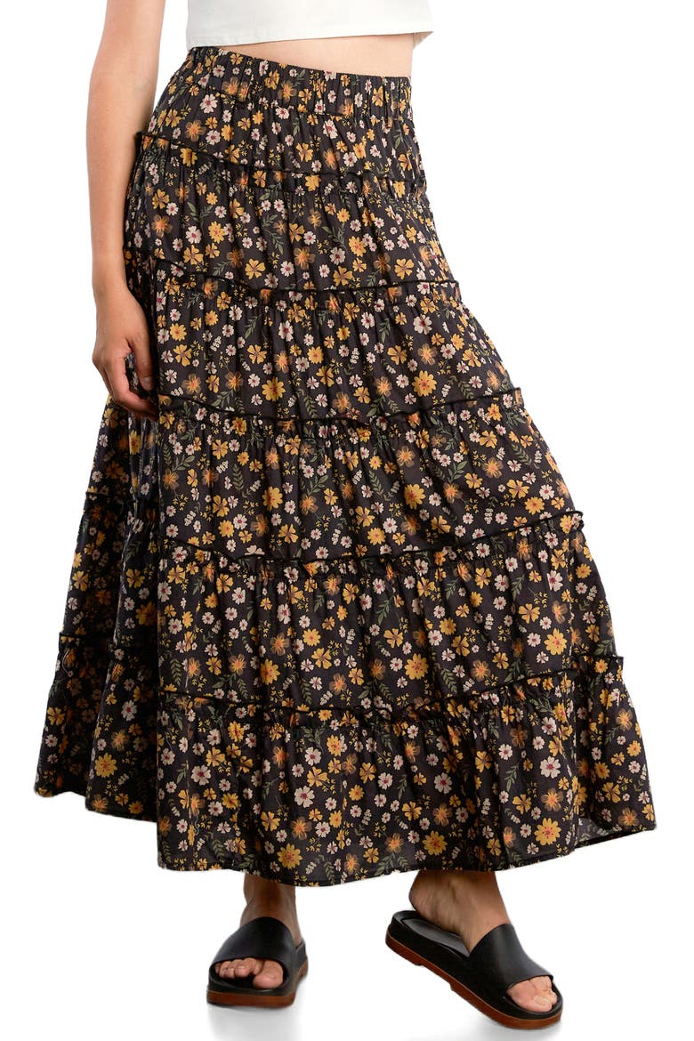 Follow Your Arrow Maxi Skirt, Alternate, color, NIGHT FLORAL