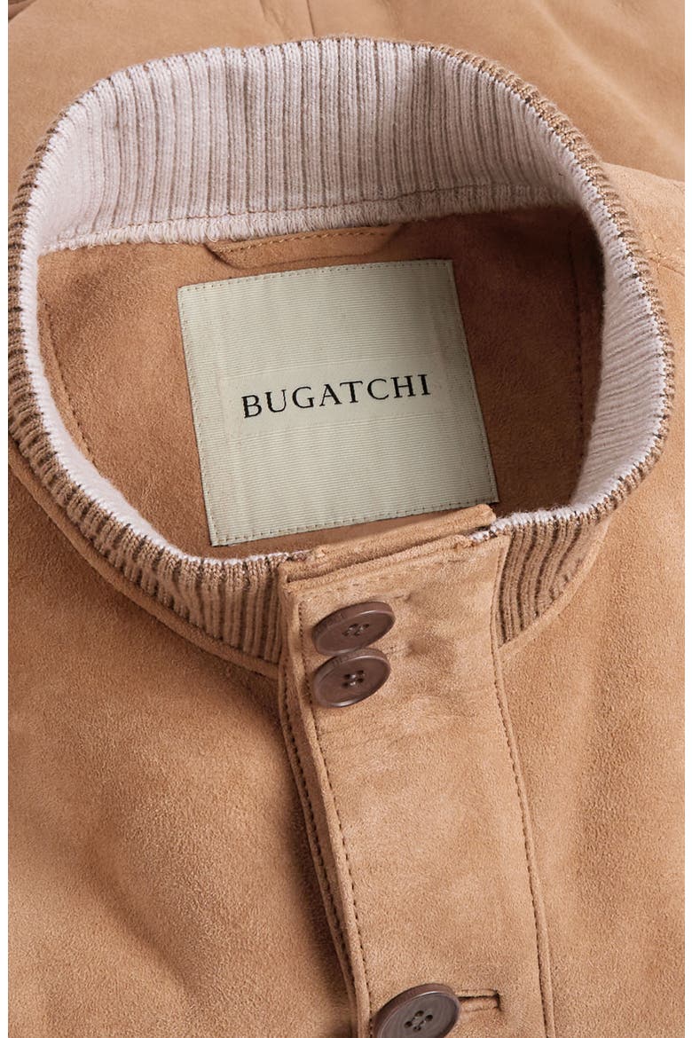 Genuine Shearling Lined Suede Jacket, Alternate, color, CARAMEL