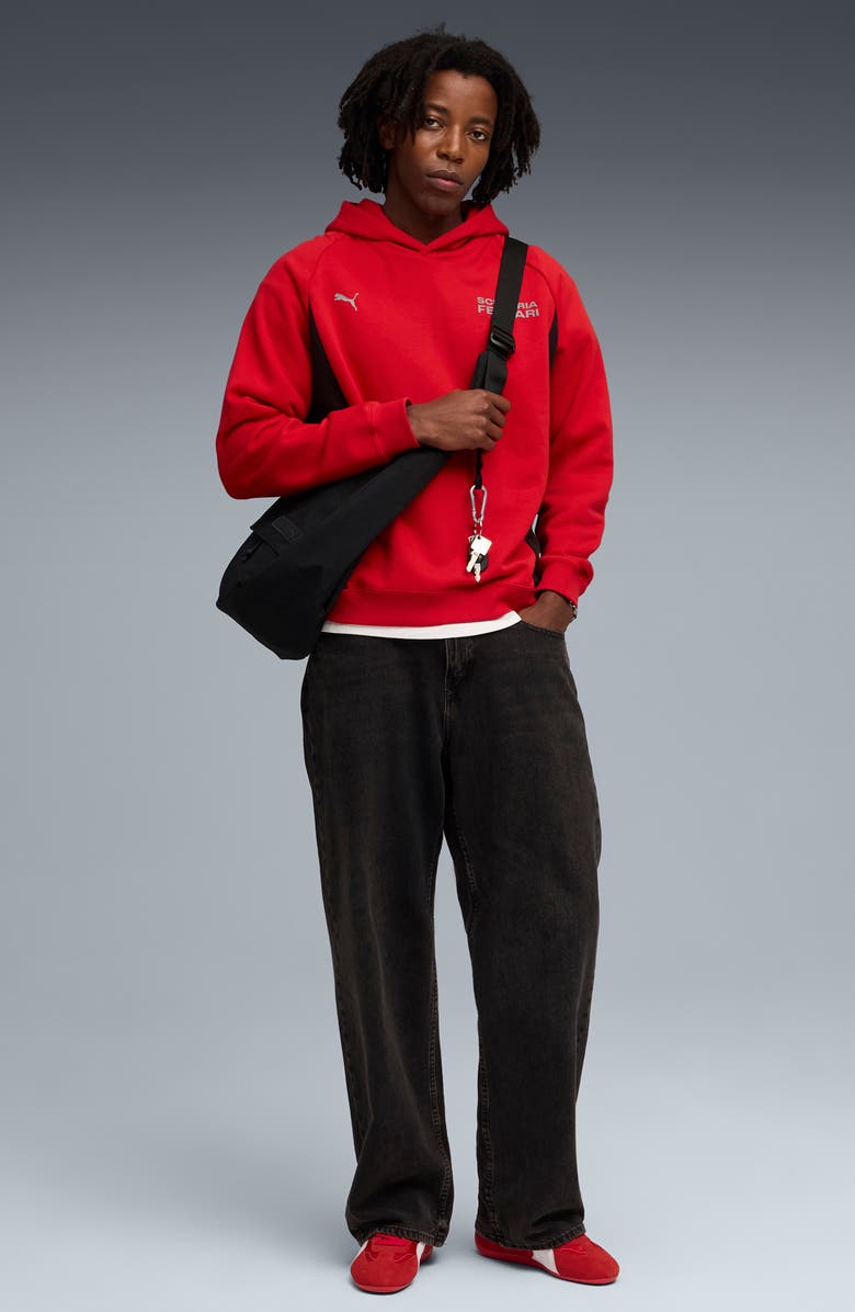 PUMA Scuderia Ferrari Lifestyle Graphic Hoodie, Alternate, color, Rosso Corsa