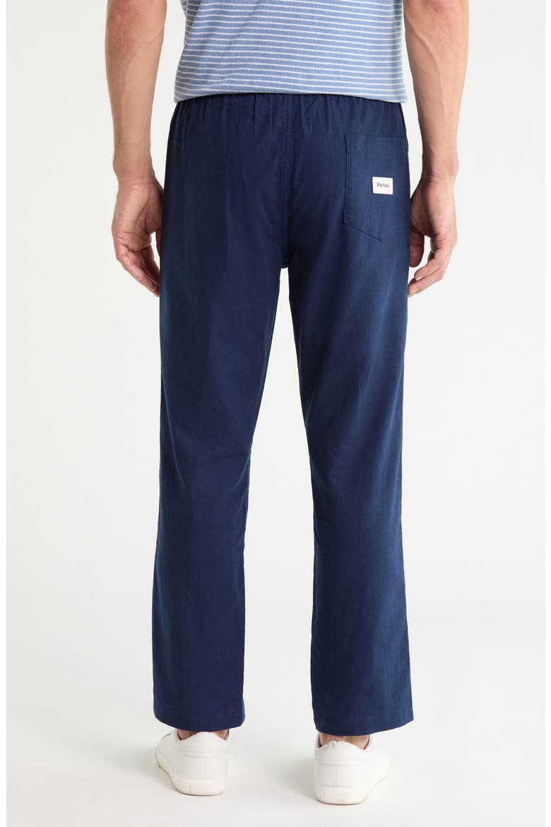 Linen & Cotton Jam Pants, Alternate, color, NAVY