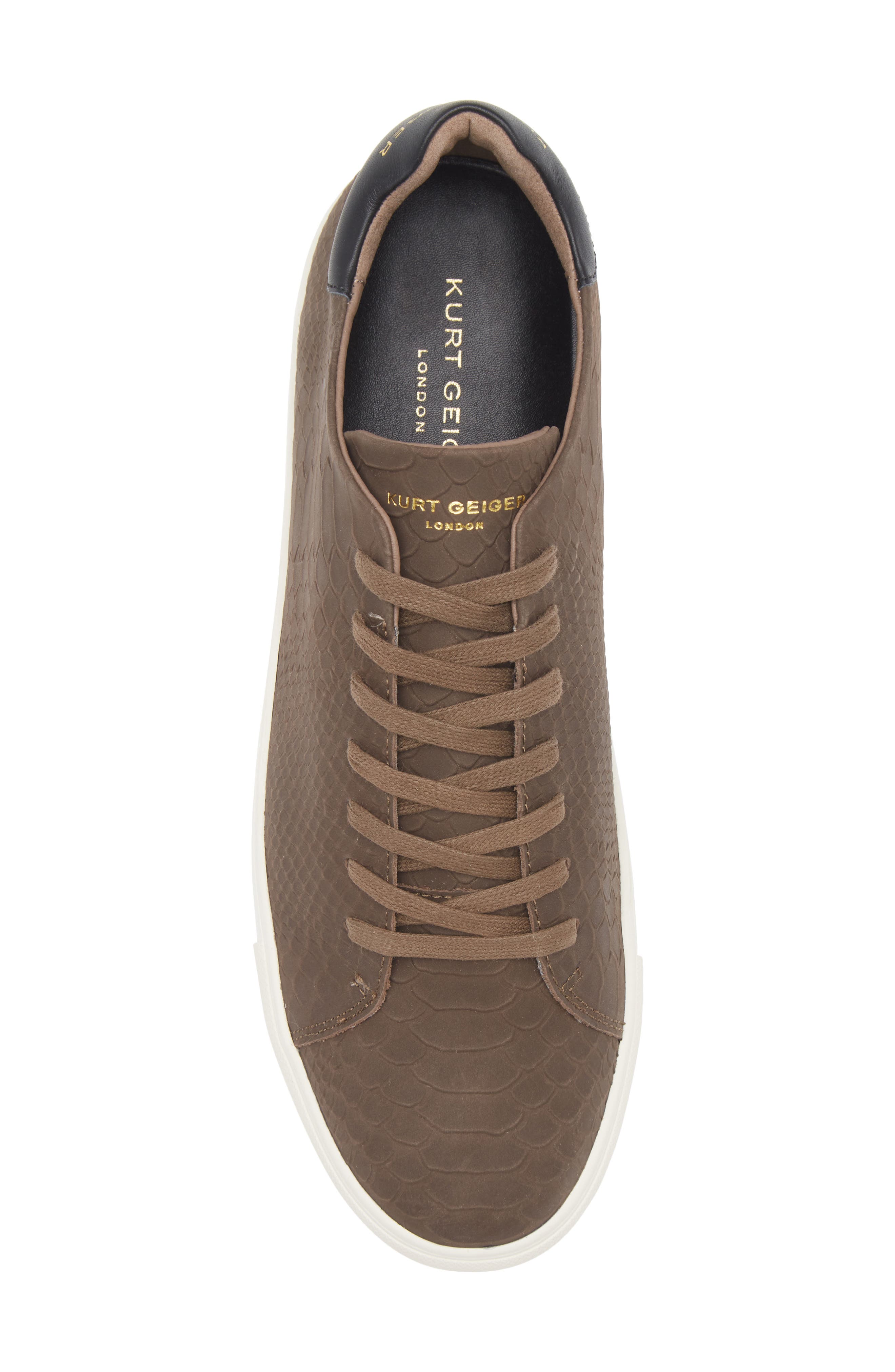 Kurt Geiger London Lennon Croc Embossed Sneaker, Alternate, color, 