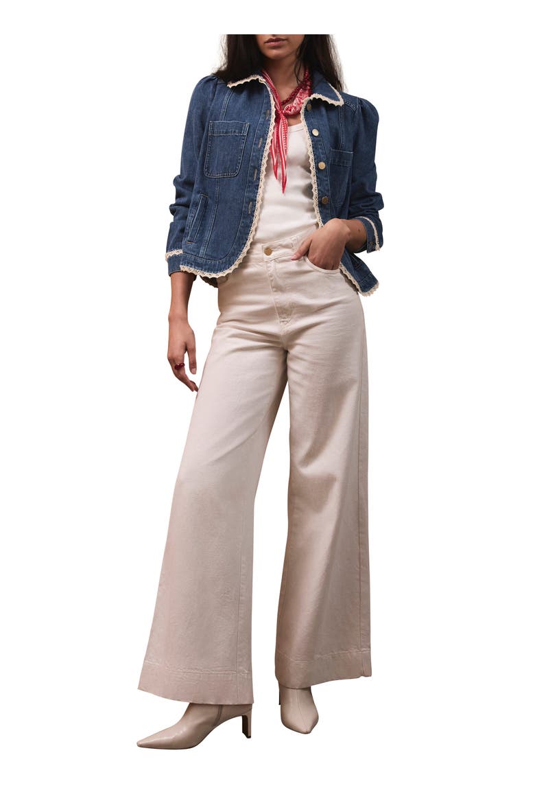 Wide Leg Jeans, Main, color, Ivory