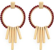 Panacea Crystal Frontal Hoop Earrings