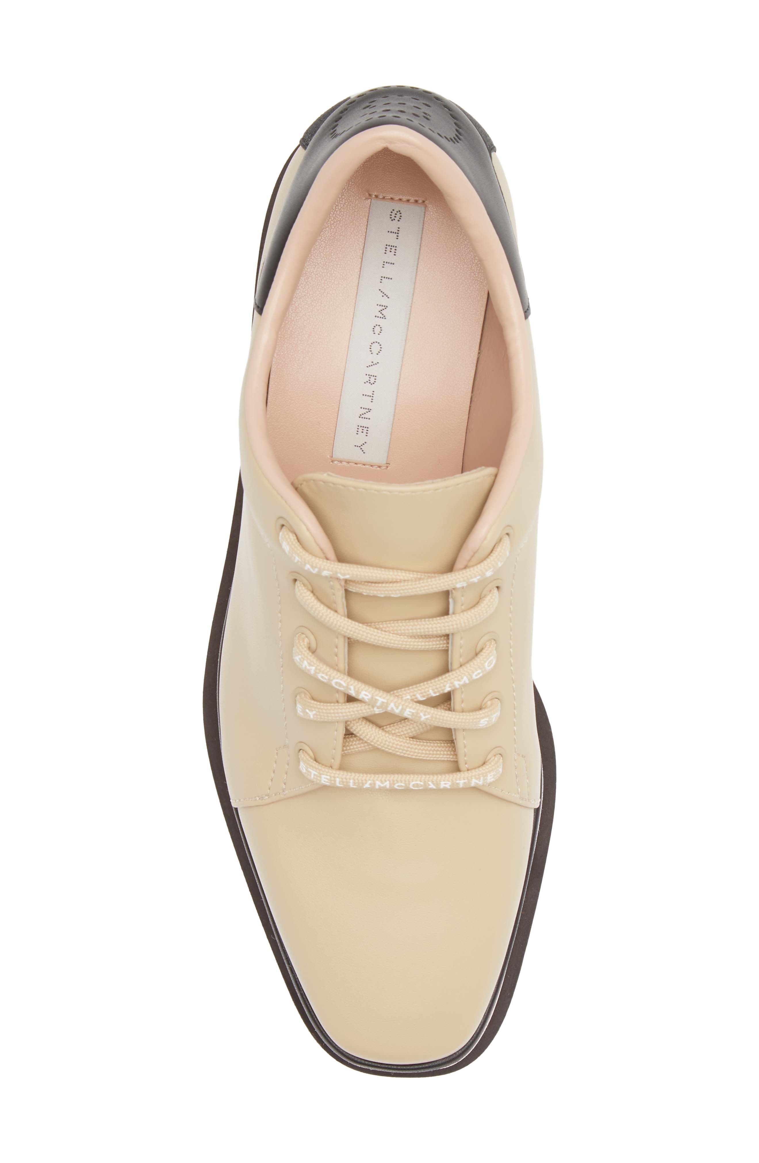 Sneak-Elyse Platform Sneaker, Alternate, color, SAND/ BLACK/ BLK-WHT-BLK