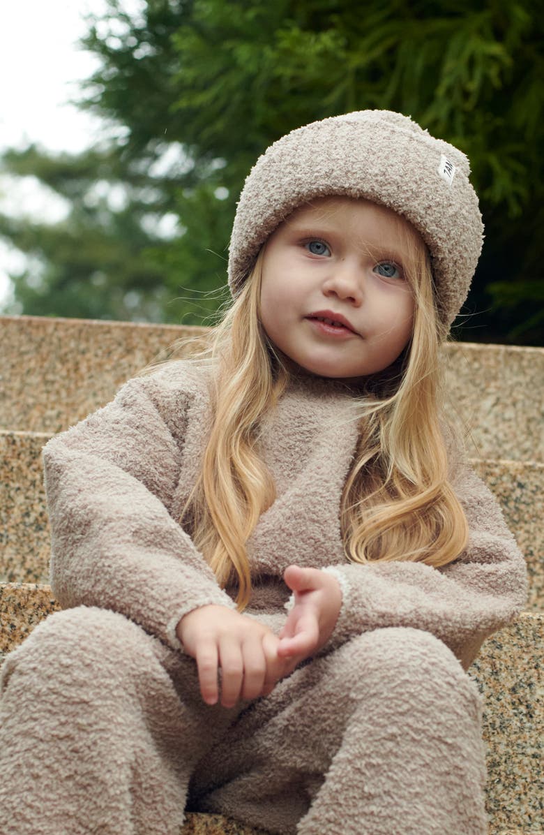 7 A.M. Enfant Kids' Fuzzy Beanie, Alternate, color, Taupe