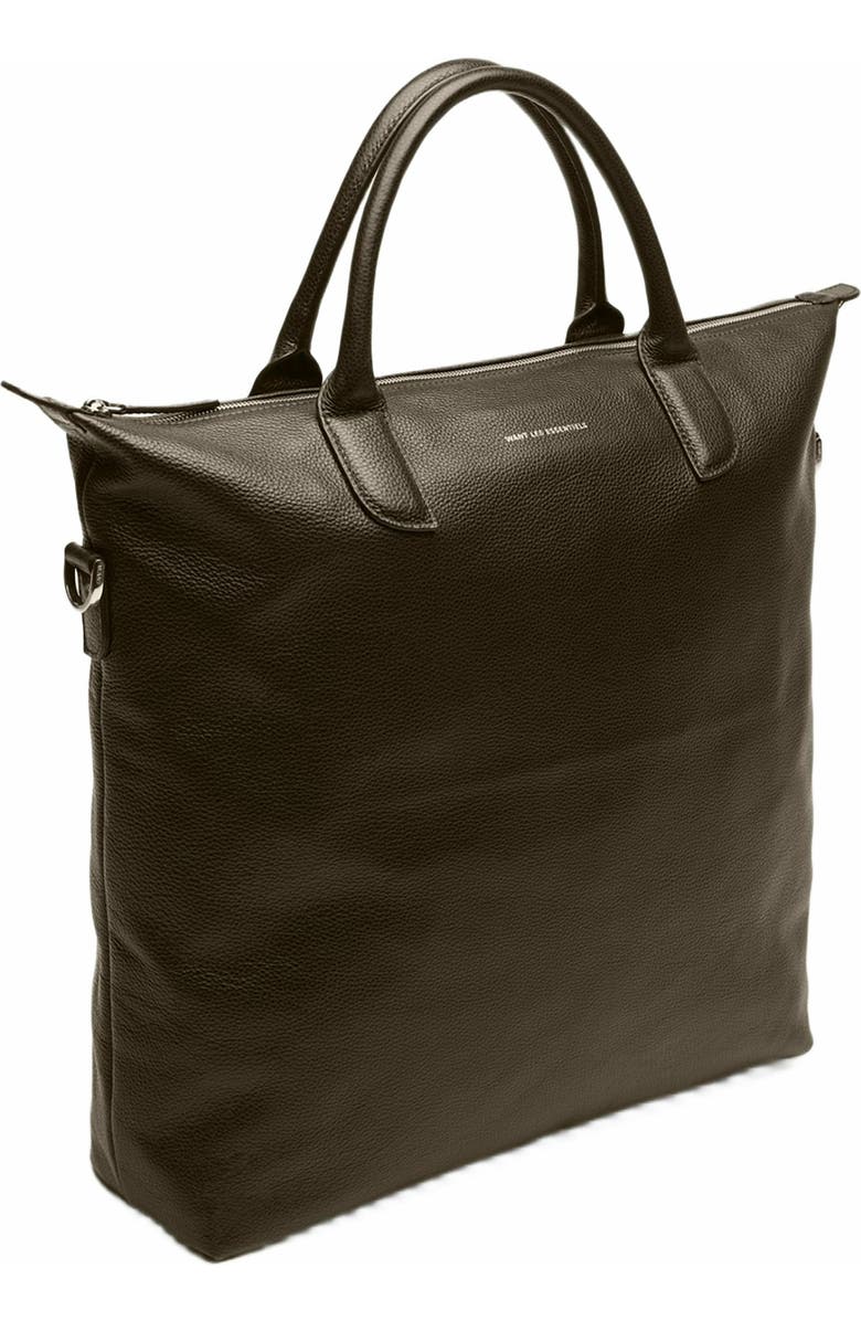 Want Les Essentiels O'Hare Pebble-Grained Leather Tote, Alternate, color, Dark Brown