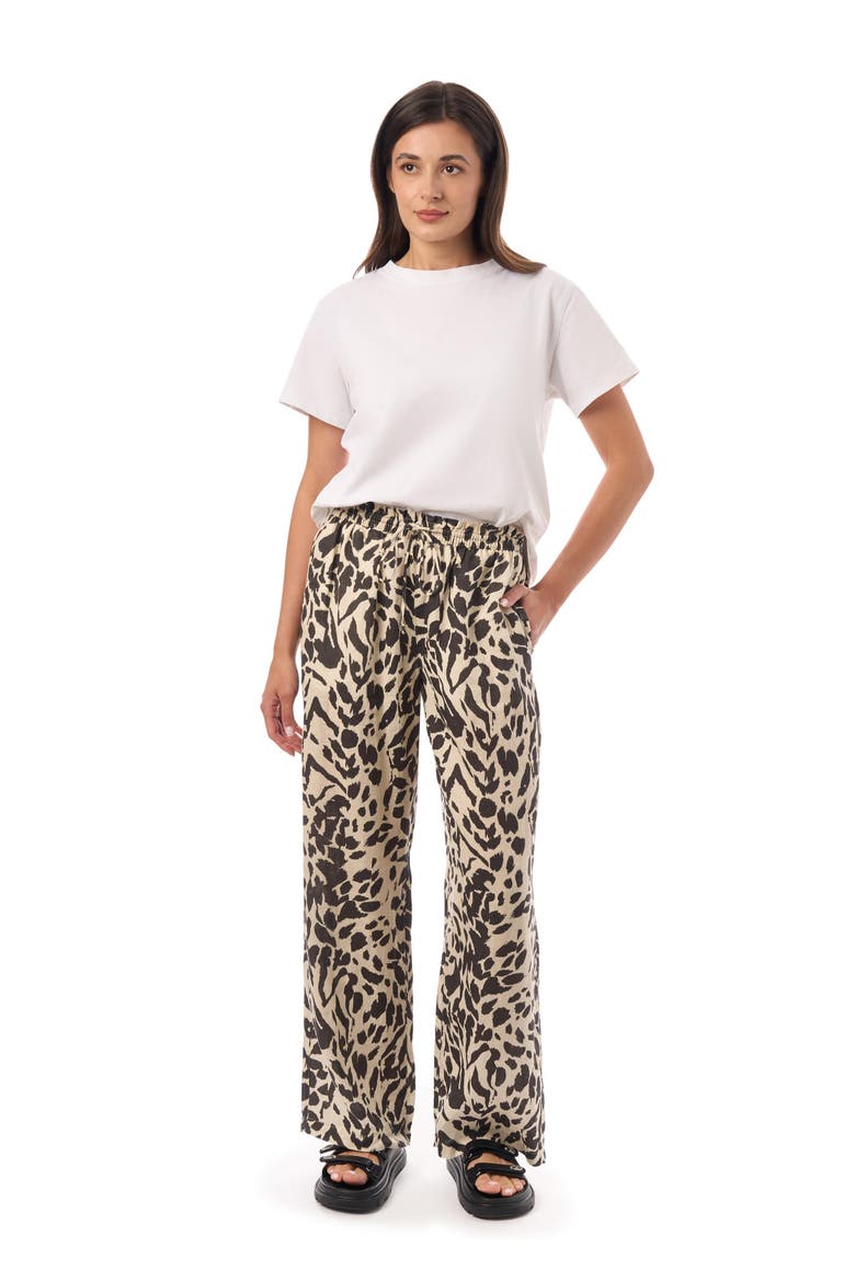 Linen Pull On Pant, Alternate, color, Speckled Animal