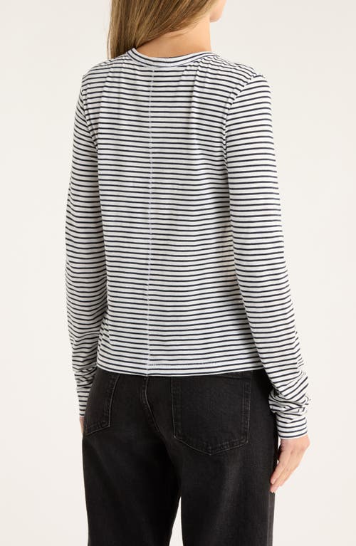 Rag & Bone Long Sleeve Slub Knit Top In White