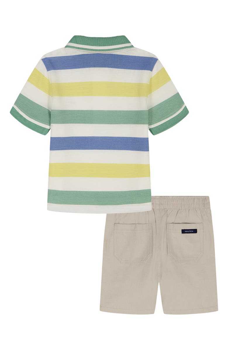Nautica Kids' Stripe Polo & Shorts Set, Alternate, color,