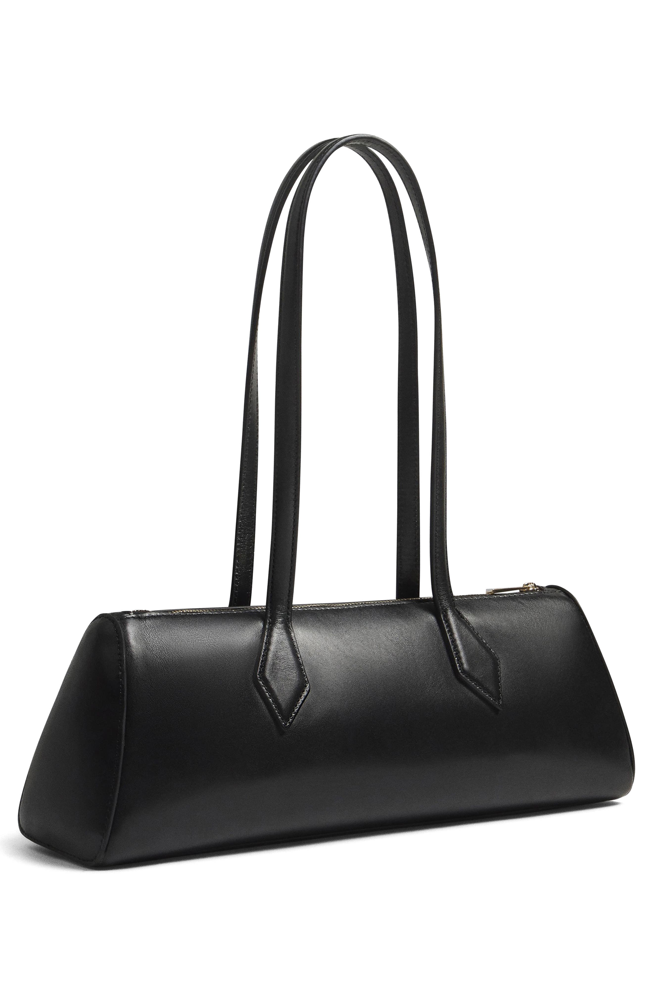 Sofia East/West Shoulder Bag, Alternate, color, BLACK LEATHER