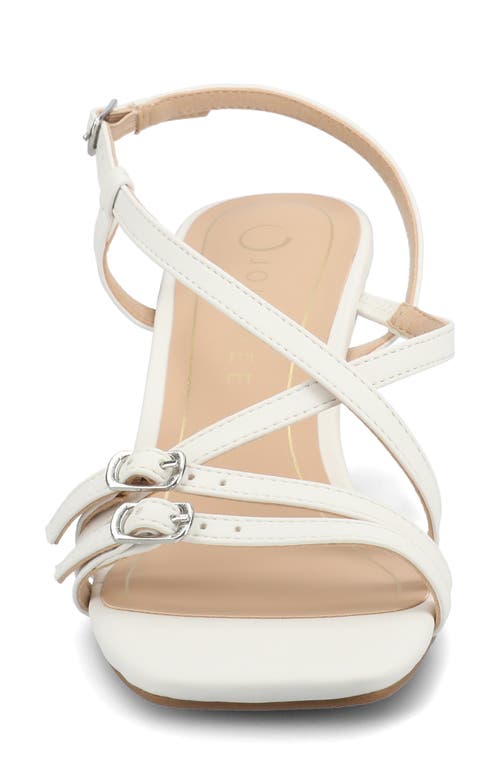 Shop Journee Collection Clinne Wedge Sandal In White Clinne