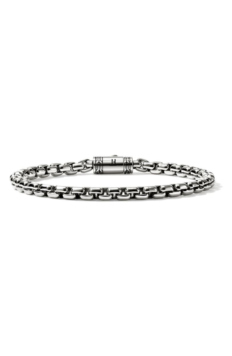 John Hardy Box Chain Bracelet, 4.8mm, Main, color, Sterling Silver