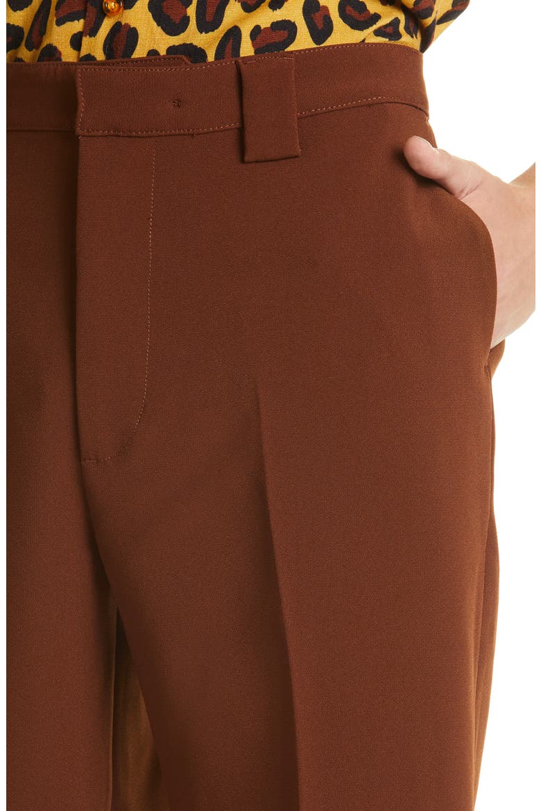 Tailored Fit Flat Front Golf Pants (Nordstrom Exclusive), Alternate, color, BROWN