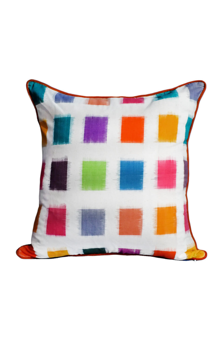 Inner Child Technicolor Ikat Pillow - Cover + Insert, Main, color, Multicolor