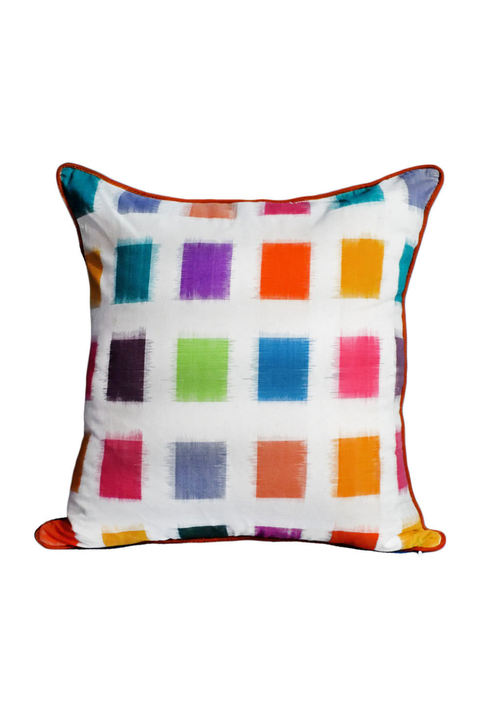 Technicolor Ikat Pillow - Cover + Insert