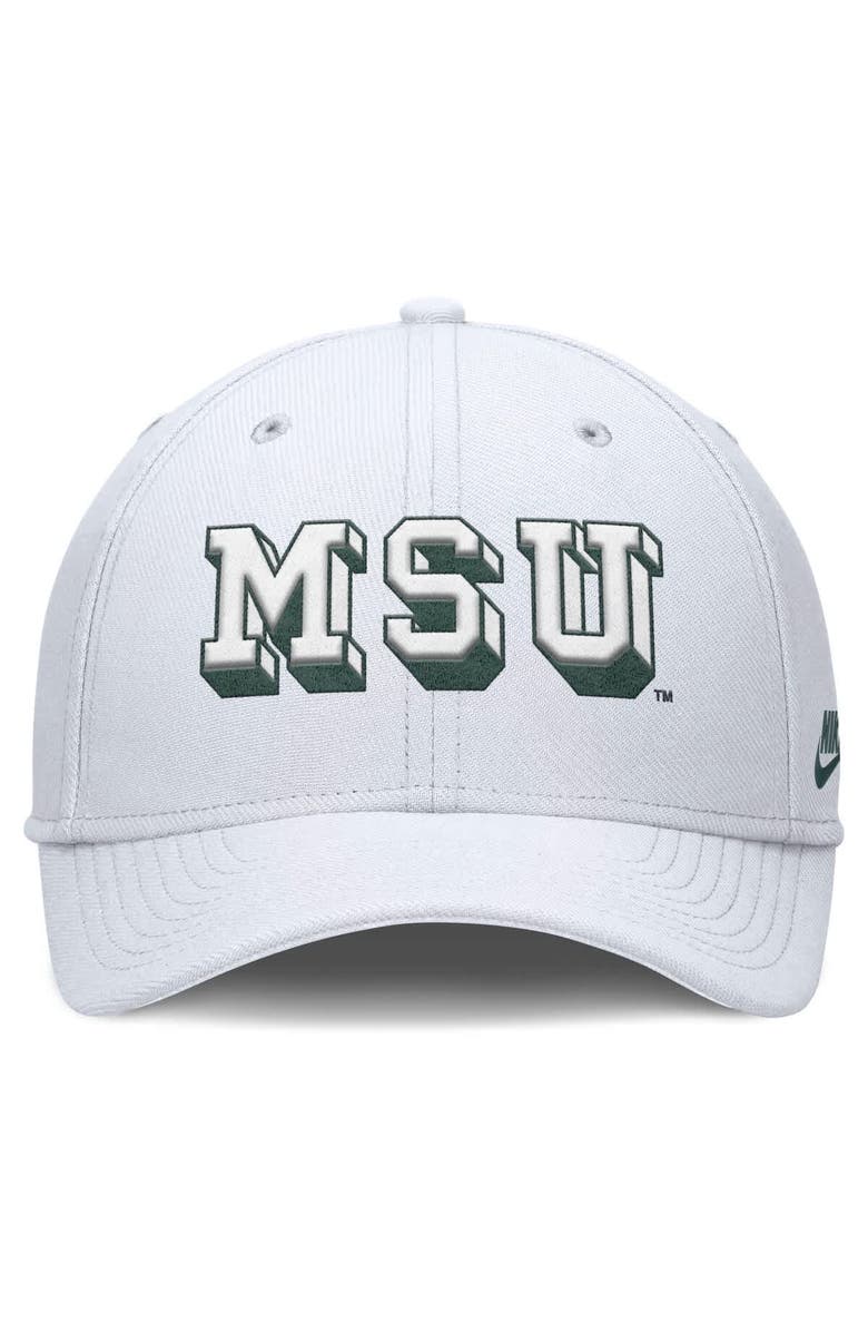 Nike Men's Nike White Michigan State Spartans Rise Academic Dri-FIT Flex Hat, Alternate, color, White
