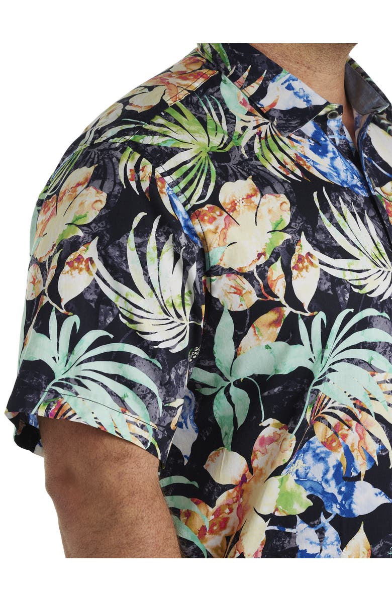 Tommy Bahama Hasta La Fuego Sport Shirt, Alternate, color, Black