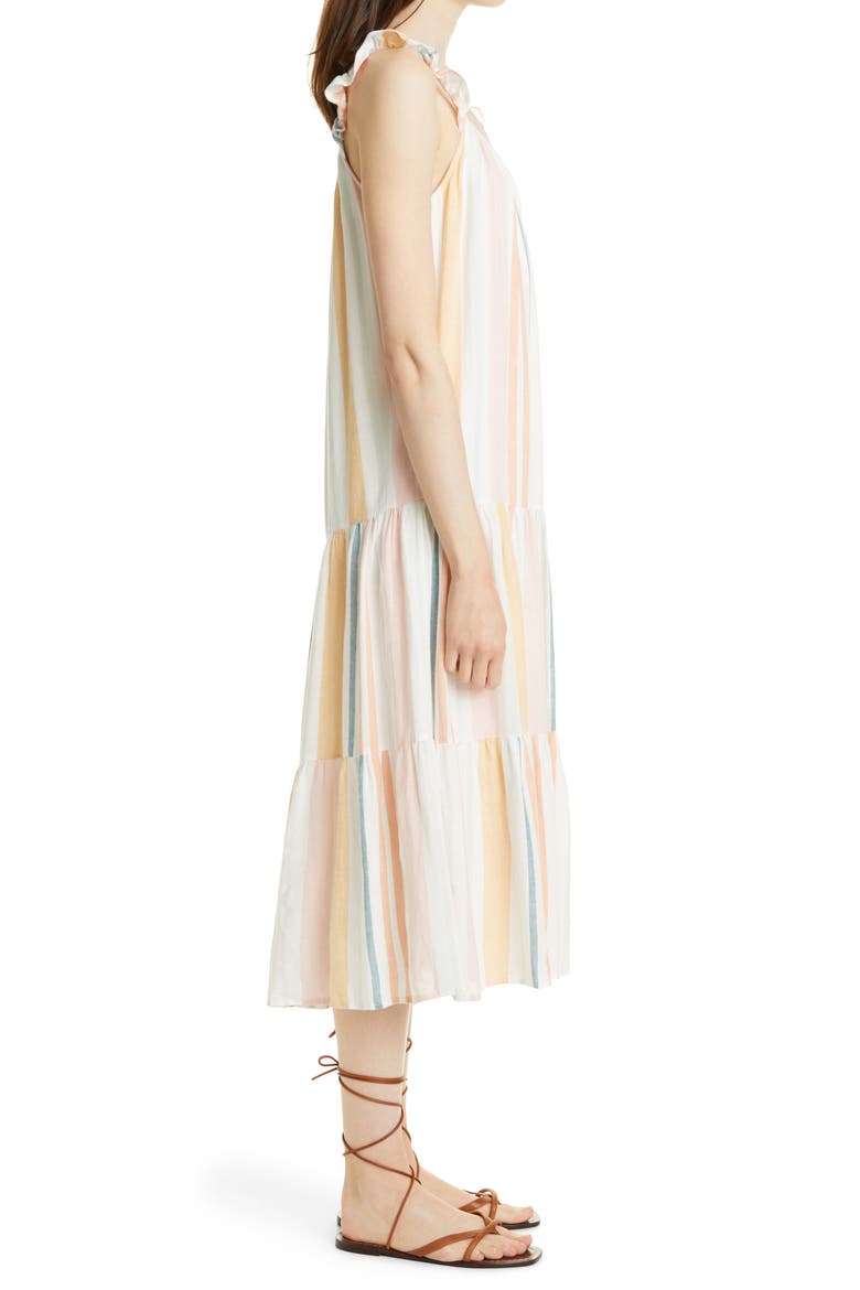 Capri Stripe Sleeveless Dress, Alternate, color, MELON STRIPE