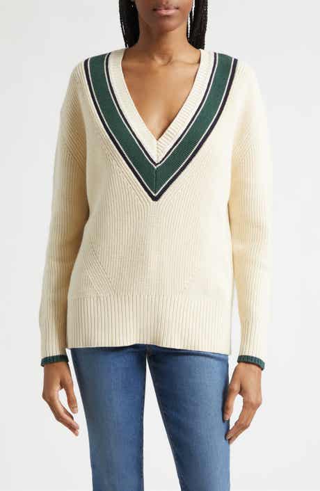 Jovren Contrast Detail Cotton & Cashmere Sweater