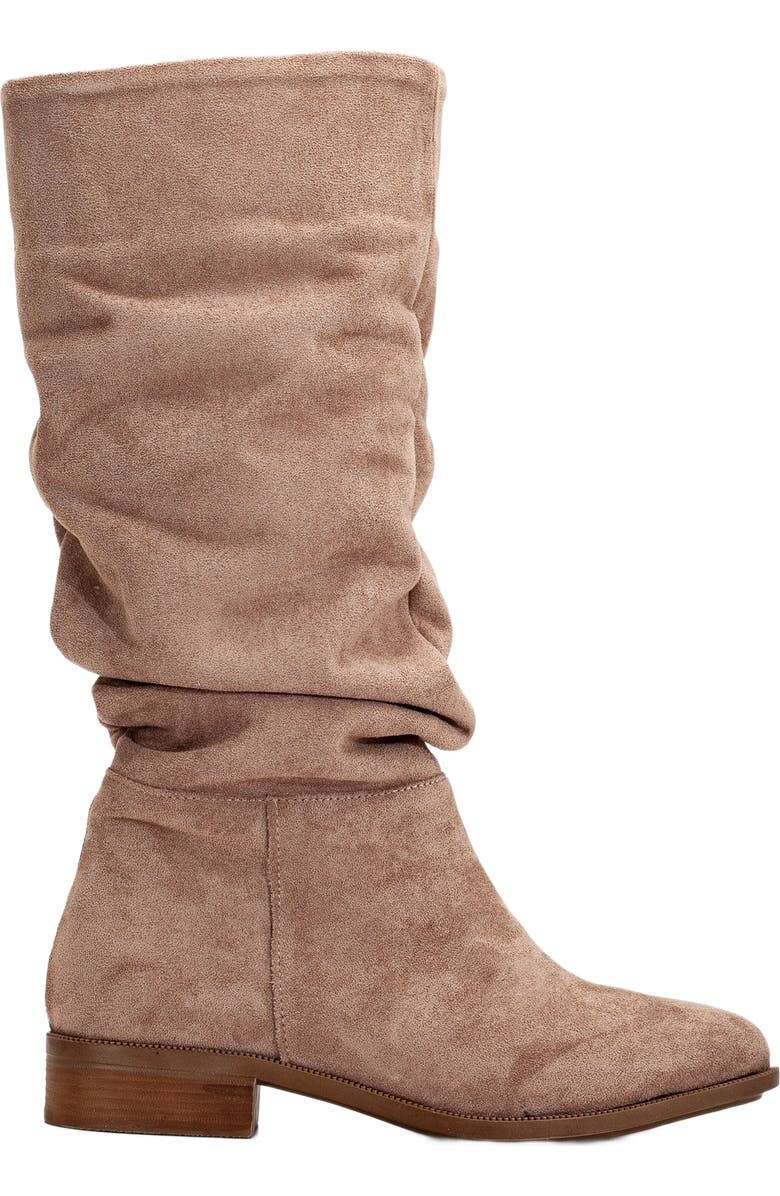 Forever & Always Shoes Maribel Knee High Slouch Boots, Alternate, color, Dark Beige Suede