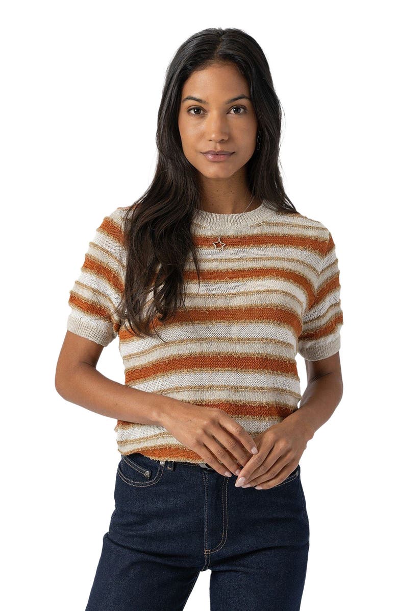 Saint + Sofia Fearne Knit Tee, Alternate, color, Cream
