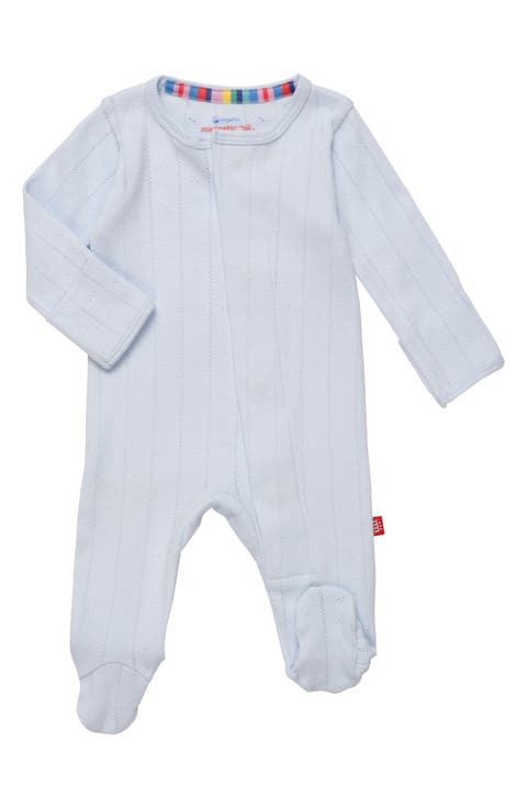 Magnetic Me Love Lines Blue Pointelle Footie main image 0