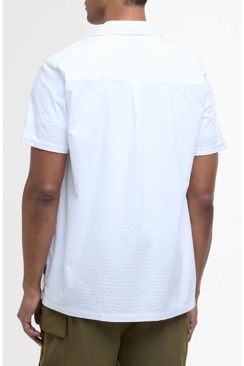 Irvine Seersucked Stretch Cotton Camp Shirt, Alternate, color, WHITE