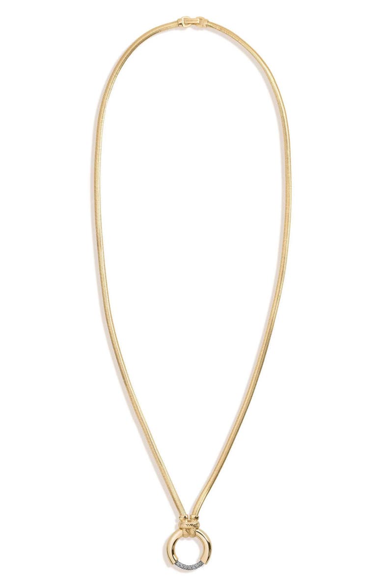 DEMARSON Kelsey Pendant Necklace, Main, color, Gold/ Pave