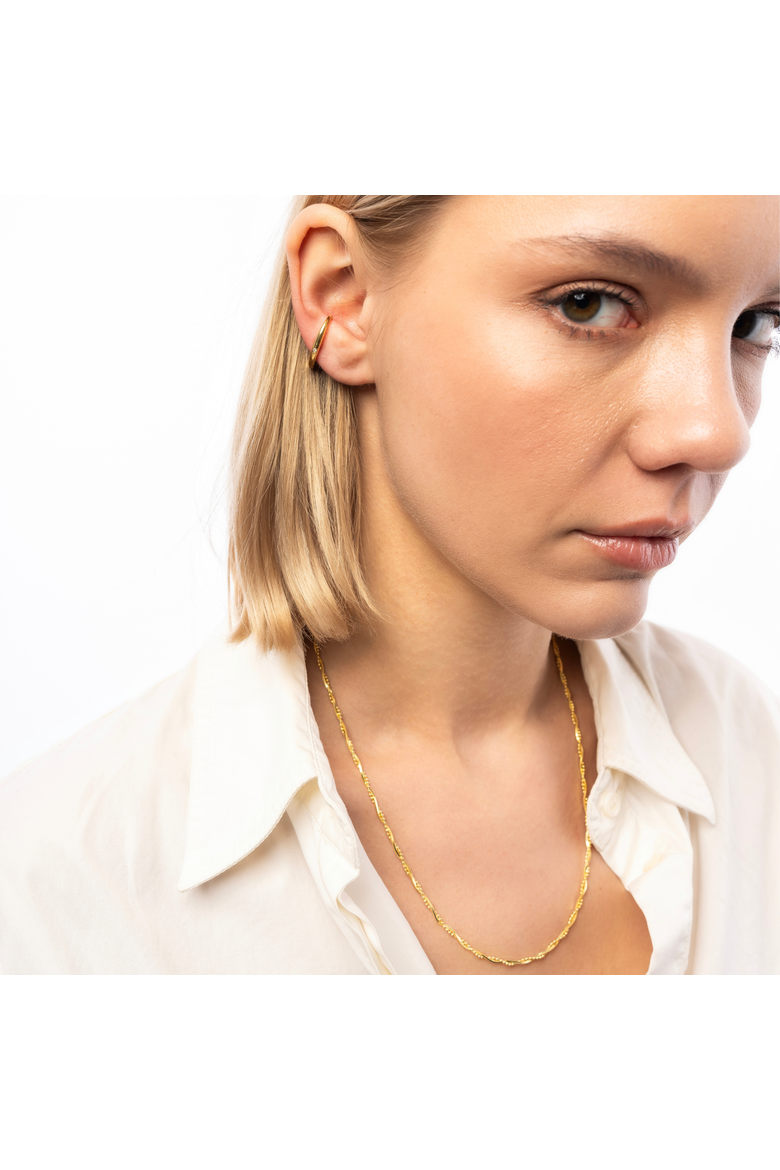 Twisted Beads Sterling Silver Chain Necklace, Alternate, color, Gold