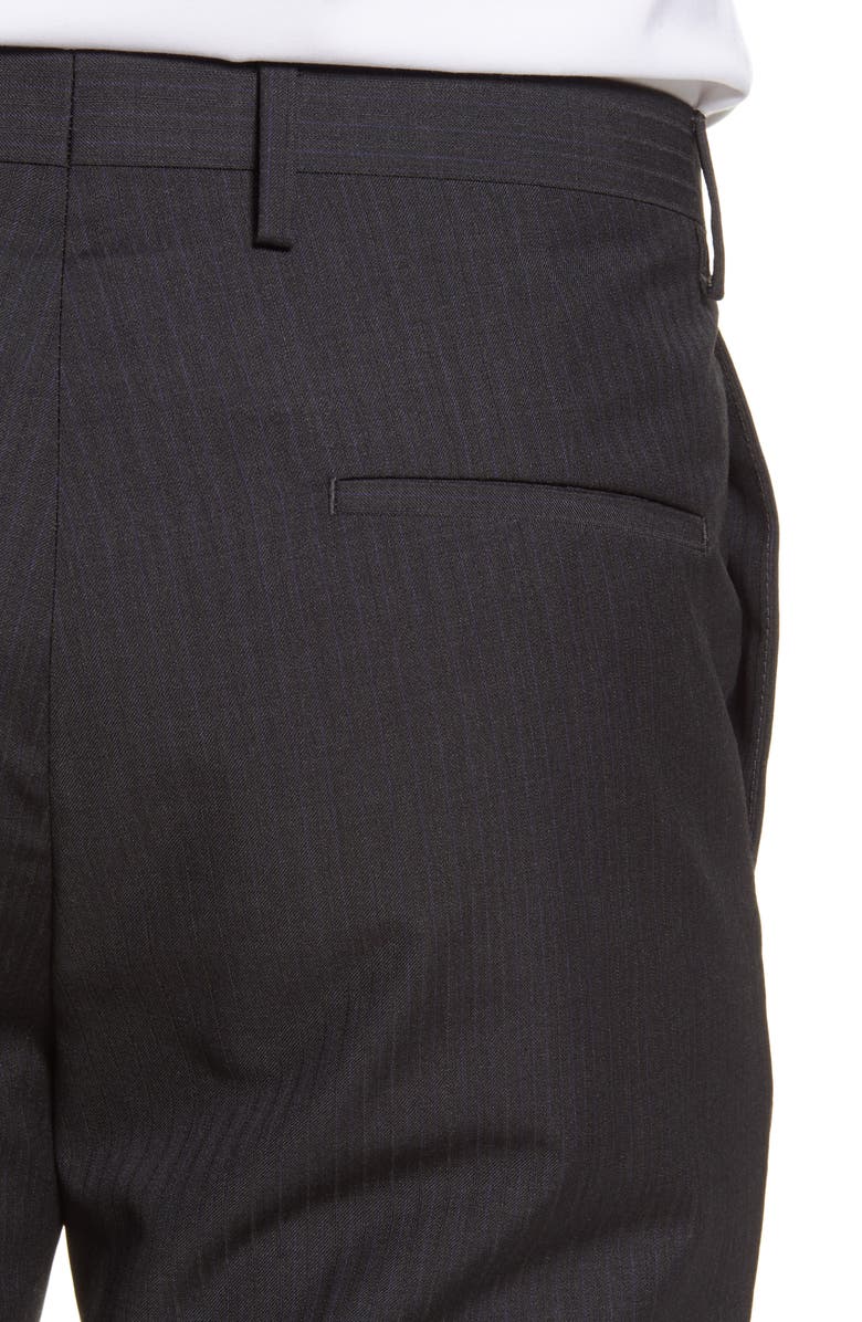 Tiger of Sweden Flat Front Stripe Wool Dress Pants, Alternate, color, 