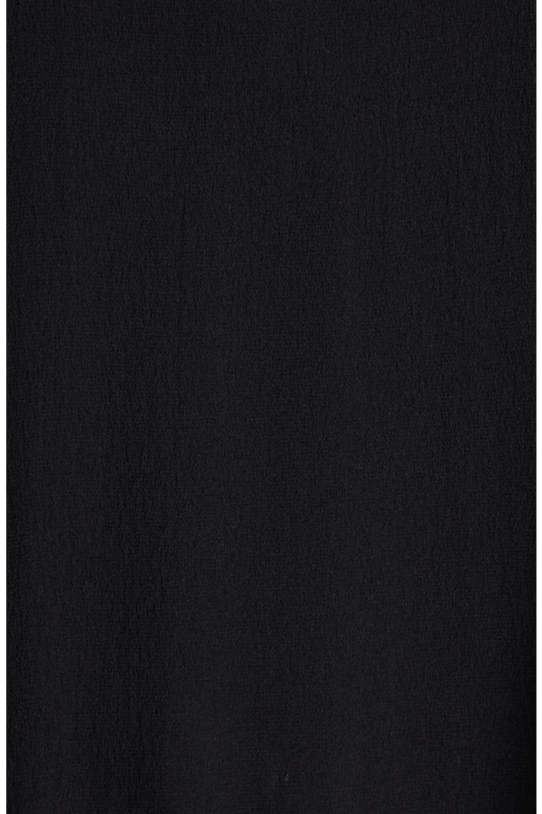 Plunge Neck Silk Georgette Gown, Alternate, color, BLACK