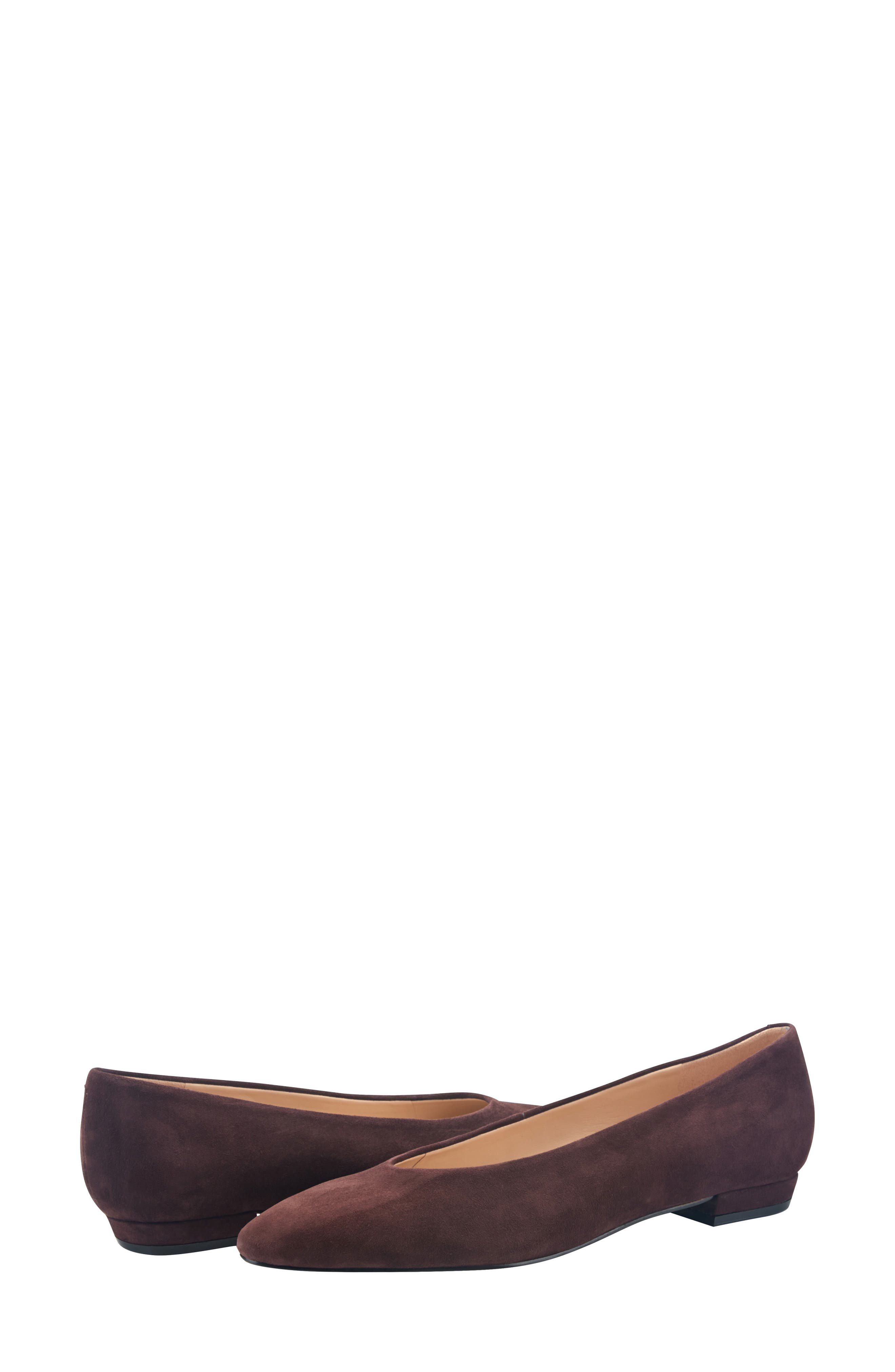 Bodie Pointed Toe Flat, Alternate, color, DARK RED