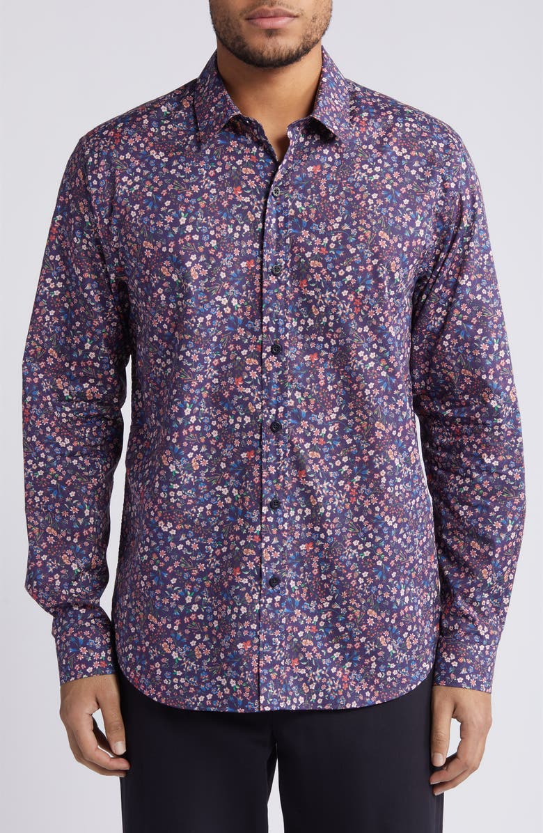 Liberty London Donna-Leigh Lasenby Floral Cotton Button-Up Shirt, Main, color, 
