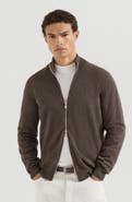 Brunello Cucinelli Cashmere high-neck cardigan with zipper