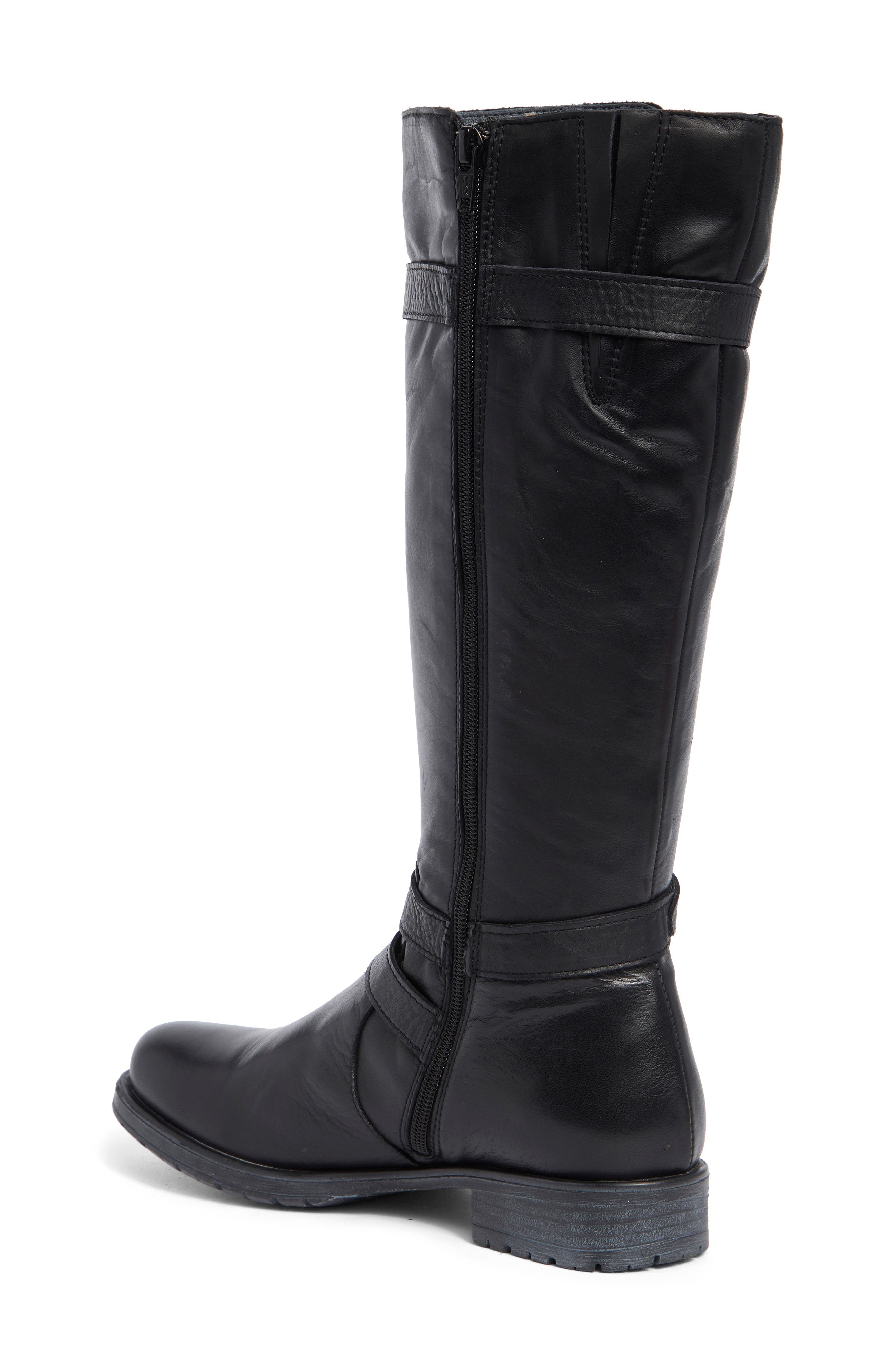 Payson Tall Leather Boot, Alternate, color, BLACK