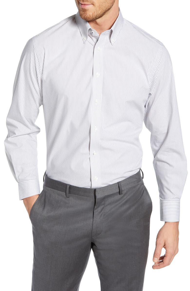 NORDSTROM MEN'S SHOP Tech-Smart Traditional Fit Stretch Stripe Dress Shirt, Main, color, 