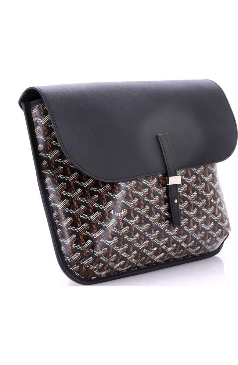 Pre-Owned Goyard Coursier Messenger Bag Coated Canvas and Leather, Alternate, color, Black