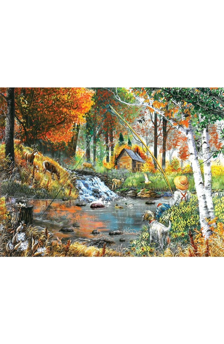 Sunsout Fishing Companions 500 piece Jigsaw Puzzle for Adults, Alternate, color, Multicolor