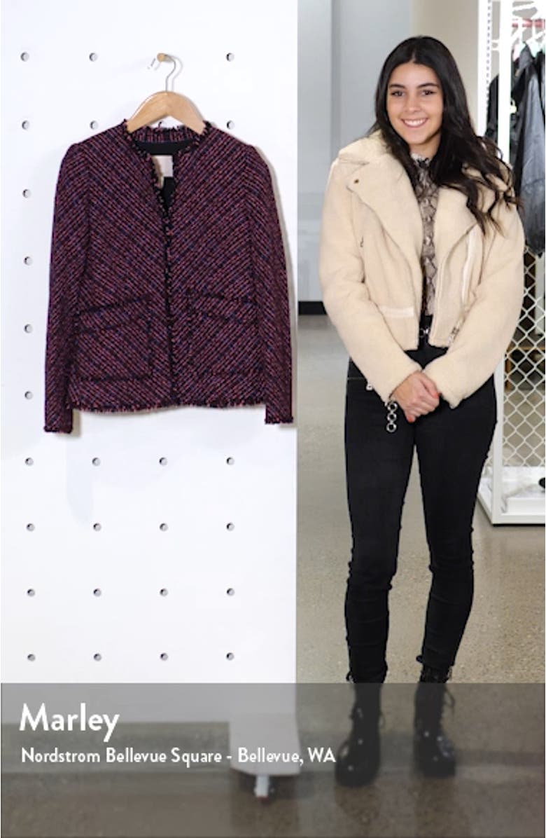 Fringe Detail Cotton & Wool Tweed Jacket, sales video thumbnail