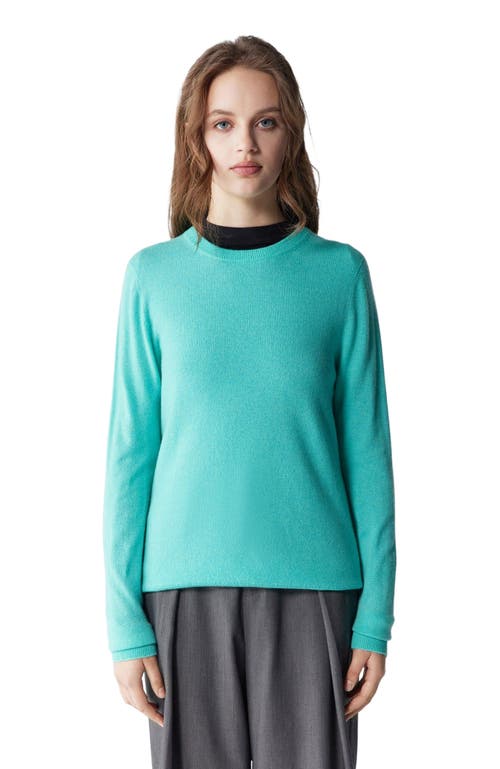 Gobi Mongolian Cashmere Crew Neck Sweater In Green