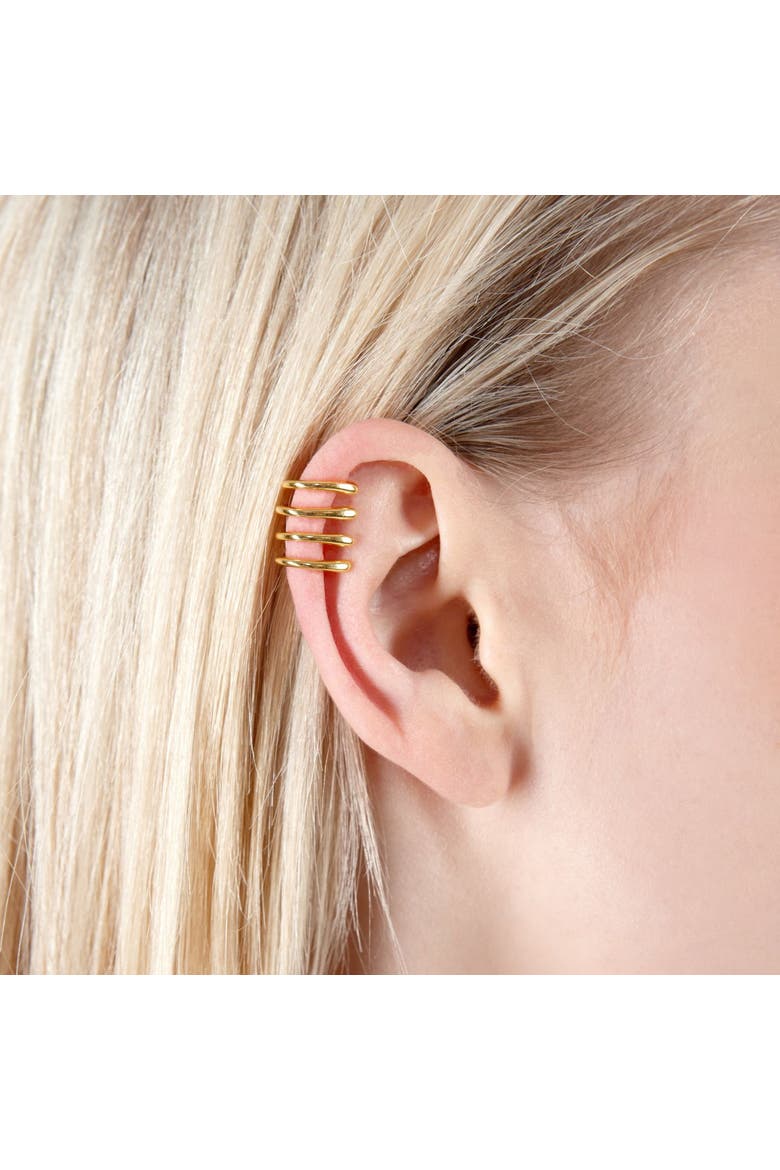Waterfall High Ear Cuff, Alternate, color, Sterling Silver