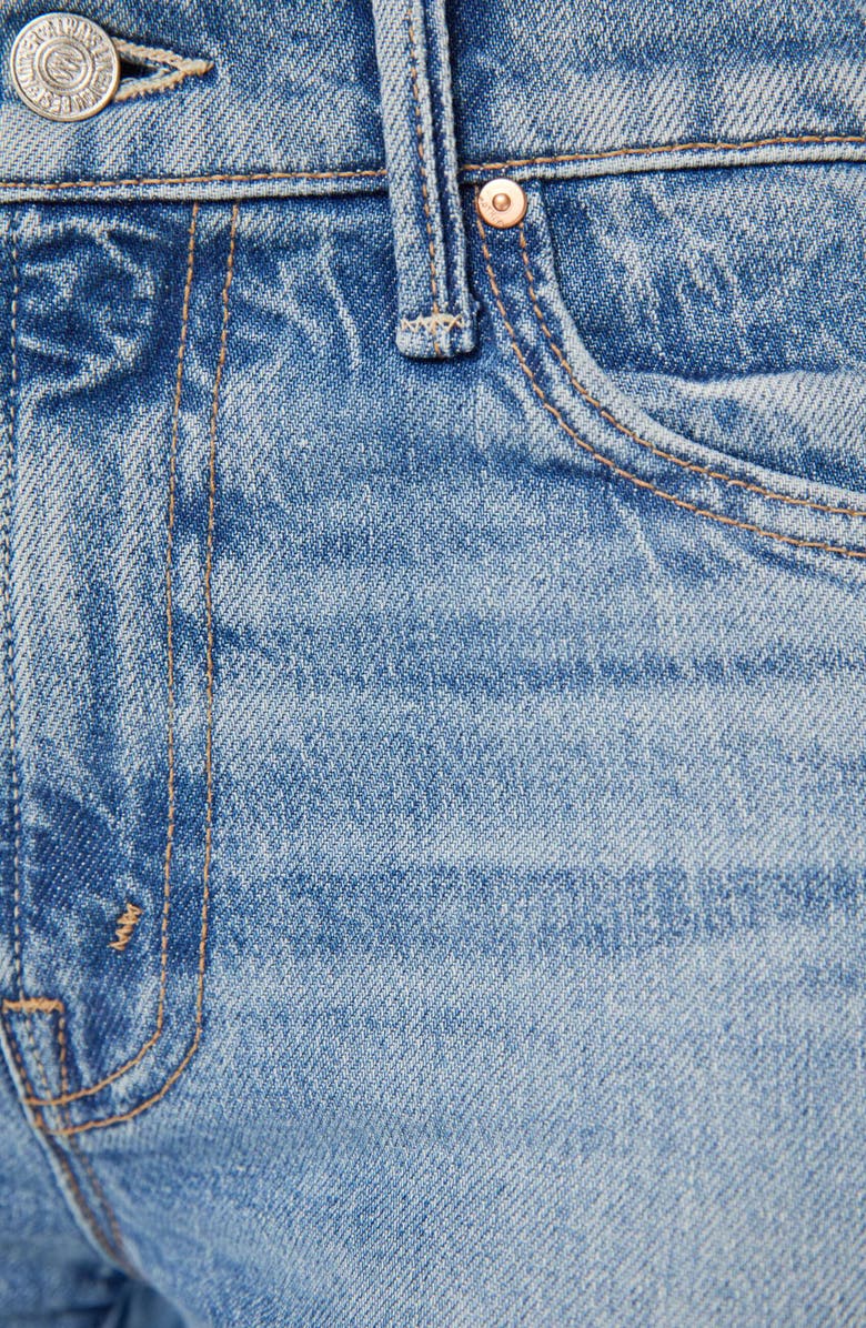 MOTHER The Outsider Flood Raw Hem Ankle Bootcut Jeans, Alternate, color, 