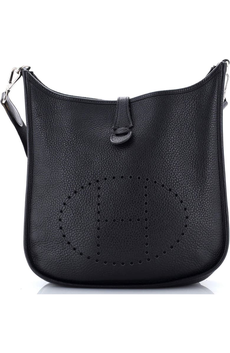 Pre-Owned Hermes Evelyne Bag Gen III Clemence PM, Main, color, Noir