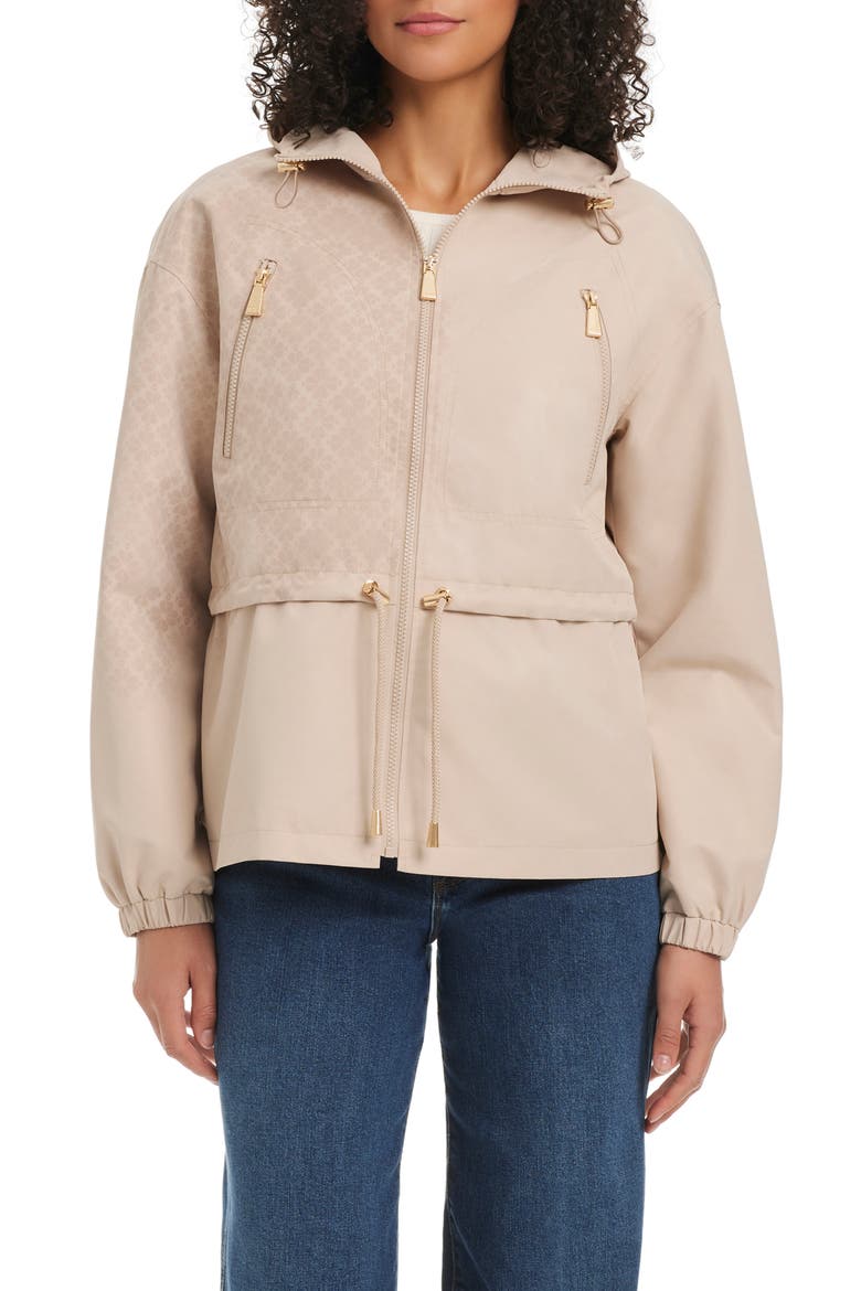 crop hooded jacket, Alternate, color, FIRED CLAY