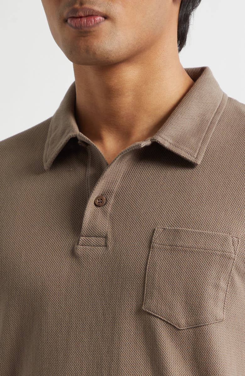 Sunspel Riviera Cotton Piqué Polo, Alternate, color, Dark Cedar