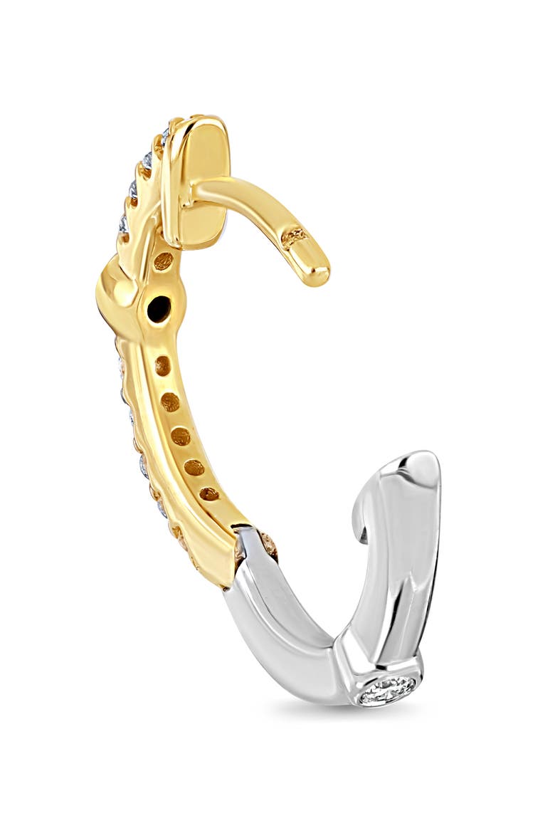 Maya Two-Tone 18K Gold Diamond Hoop Earrings, Alternate, color, 18K TWO TONE