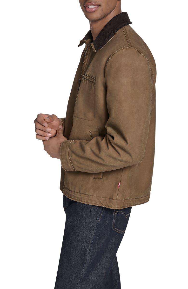 Levi's Zip Front Barn Jacket, Alternate, color, Worker Brown