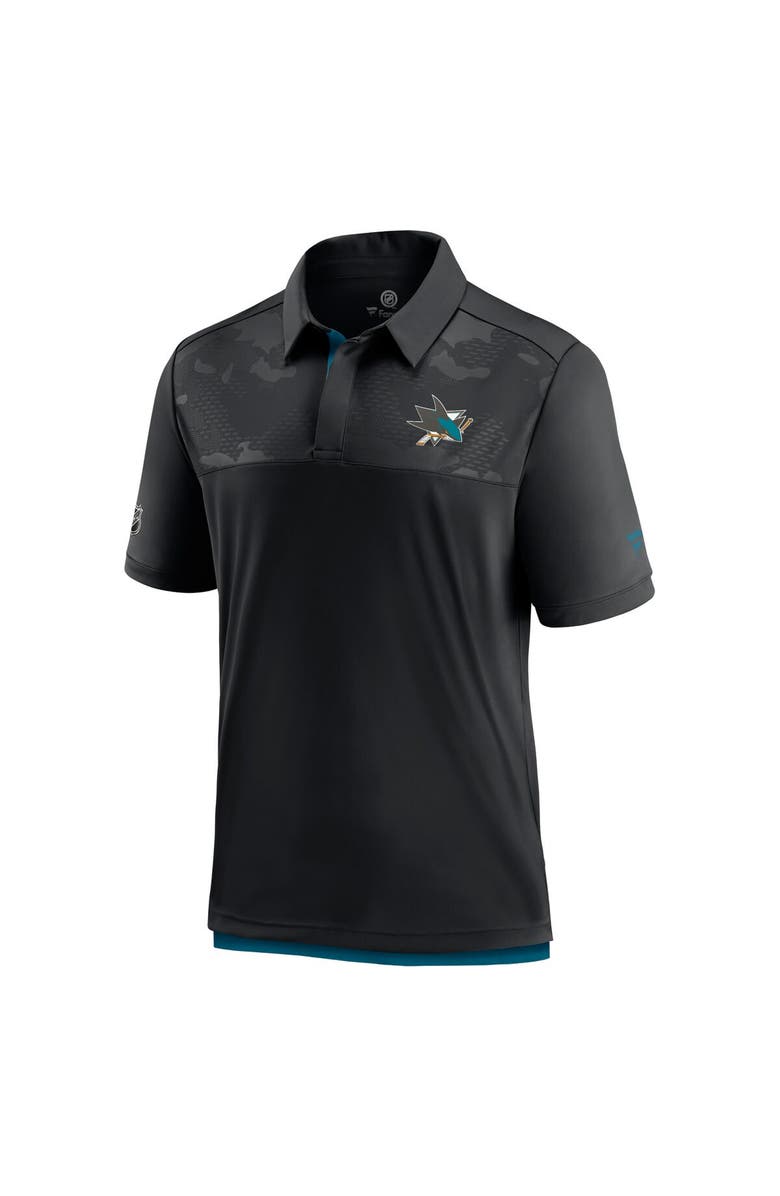 FANATICS Men's Fanatics Branded Black San Jose Sharks Authentic Pro Locker Room Team Polo, Alternate, color, 